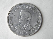 Glücksmünze Aluminium Central Theater Dresden 1936 , Zaubermeister Kassner