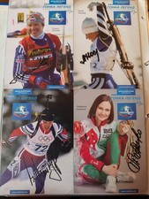 Biathlon Konvolut international original signiert 14 Stück