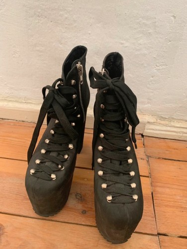 Schwarze plateau high heels - schwarze,