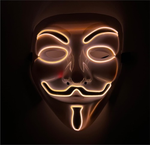 Vendetta led grusel maske - led,