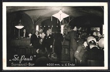 Ansichtskarte Hamburg-St. Pauli, Cafè in der Sansouci-Bar 