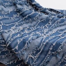Fransen Kante Gewaschen Denim Stoff Dick DIY Jacke Bekleidung Designer Stoff