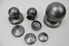 Pfostenkappe rund Blech 1mm gelocht roh - Metall Deckel Zaun Abdeckung Säule