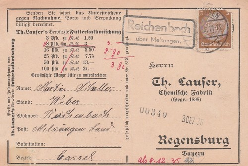 Karte mit landpoststempel - karte,
