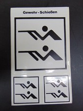 Sport Aufkleber Piktogramm Schießsport Fanaufkleber für Fans Sportschütze Gewehr