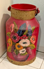 Alte Milchkanne / Regenschirmständer rot