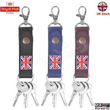 Schlüsselring aus echtem Leder 100 % reines Leder, Union Jack Flagge #Art 6