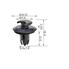 10x Befestigungsclip für