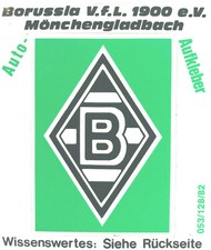 VfL Borussia Mönchengladbach Auto- Aufkleber Bundesliga Fussball #562