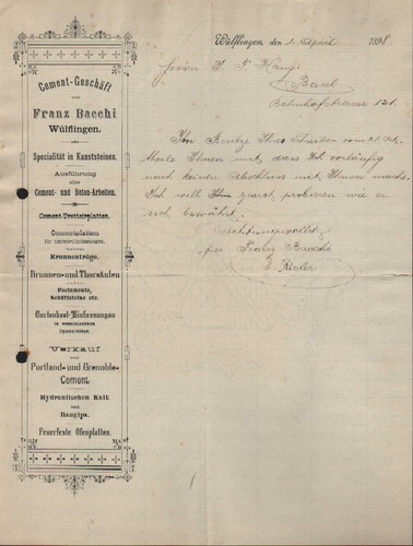 Wülfingen brief 1898 - brief,