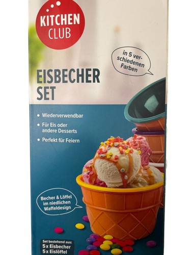 Eisbecher set wiederverwendbar - set,
