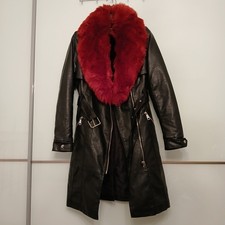 Damen Winter Mantel Leder