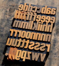 Konvolut Plakatlettern Buchstaben Lettern Stempel Typographie Druck Vintage ABC#