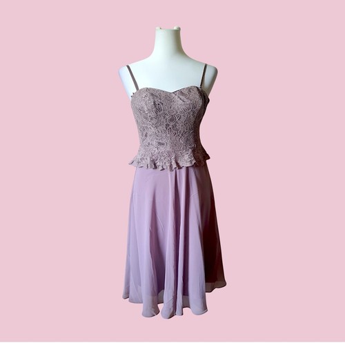 Flieder spitze abendkleid lila - spitze,