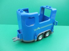 Lego Duplo Anhänger Pferdeanhänger blau mit Rampe Pferd Pony Circus (160224S)