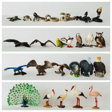 Schleich Vögel Reptilien Uhu Adler Eule Fledermaus Pfau Schlange Vogel Sammlung
