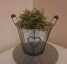 Blumentopf Metall, Landhausstil