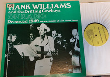 Hank Williams & The Drifting Cowboys – On Radio - Golden Country 1981 - NM