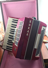 Altes russisches Bajan Akkordeon im Koffer Schifferklavier Vintage Funktioniert