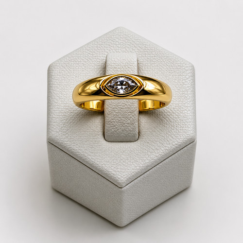 Bandring mit navette diamant - bandring,