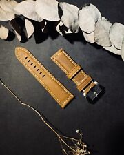 Premium Lederarmband Uhren Leather Strap for Panerai 24mm beige *EU*