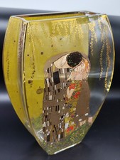 Goebel Glas Vase Artis Orbis Der Kuss Gustav Klimt H 22 cm