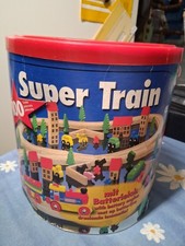 Hero Super Train Holzeisenbahn mit batteriebetriebener Lok