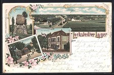 Lithographie Lockstedt, Lager, Hauptwache, Offizierscasino 1899 