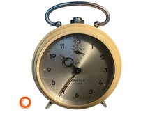 1950er Deiter Essen Wecker mechanisch sehr stylisch Topzustand weiß Germany