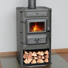 Holzofen Kaminofen Schwarz 7KW