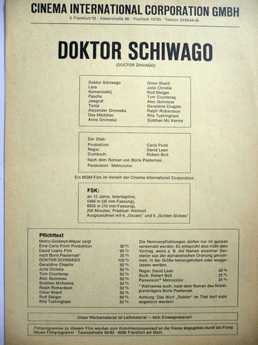 Doktor schiwago omar - schiwago, sharif