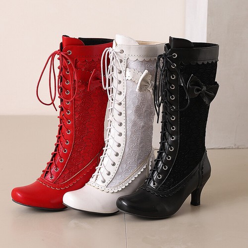 Damen kitten heel retro mid - damen,