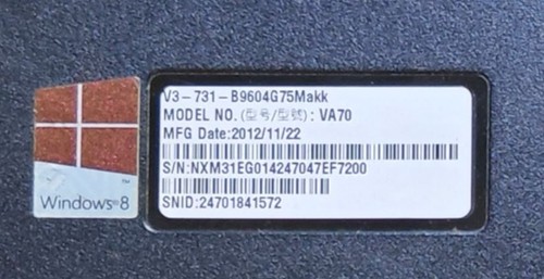 Acer aspire 731 va70 - acer,