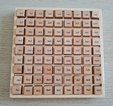1x1 Rechenbrett drehbar Holz Mathe Mathematik Grundschule