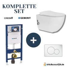 Komplettset Wand-WC +WC Sitz + Geberit Vorwandelement + Betätigungsplatte