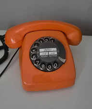 70er Telefon Wählscheibe Orange FeTAP 611-2 SIEMENS Top mit Funktion/TAE-Stecker
