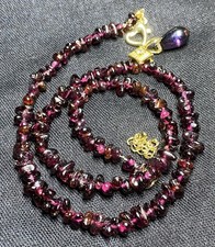 Halskette Granatkette Naturstein Handarbeit Collier