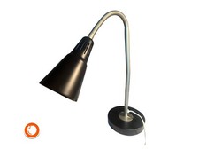 1980er IKEA KVART Schreibtischlampe Tischleuchte schwarz 70cm Schweden