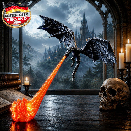 Drachen regalleuchte design - drachen-regalleuchte, 3d-design