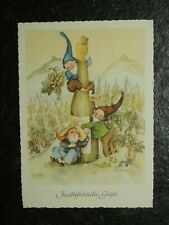 Alte AK , Zwerg mit Flasche , Feuchtfröhliche Grüße , M. Savelsberg , (C982)