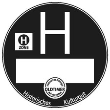schwarze Umweltplakette H