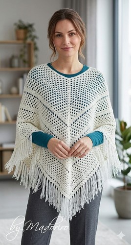 Poncho cape umhang häkeltuch - umhang,