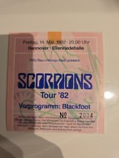 SCORPIONS Autogramm Signiert Autograph Signed Original Ticket 1982
