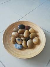 Schale Teller Bambus Holz HOME DEKO STYLE IKEA 30 cm Flusssteine 