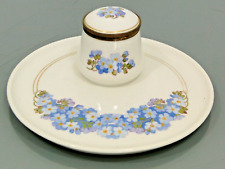 KPM Tintenfass Porzellan Berlin Vergissmeinnicht Jubiläumsmarke Jugendstil  1913