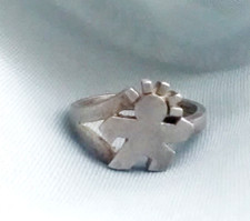 Ring Silber 925 nach Keith Haring Pop Art 1980 Graffiti Kunst New York Vintage