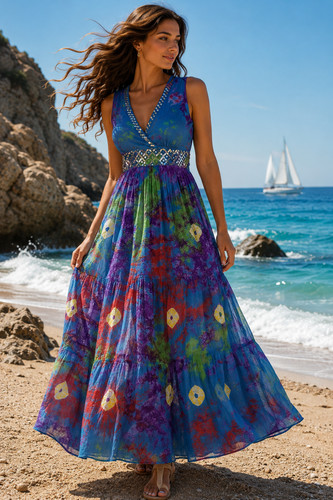 Damen maxi kleid - maxi, ✿