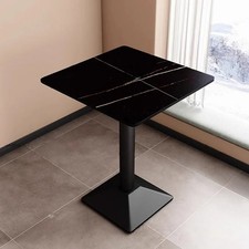 Gastronomiemöbel Esszimmertisch Bistrotisch Keramik schwarzschwarz2 60*60*75CM