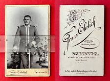 Militär CdV Foto DRESDEN um 1905 Gardereiter mit Säbel     ( 144242