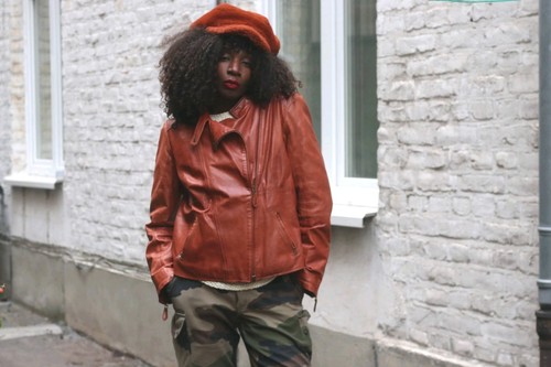 Damen vintage lederjacke - vintage,